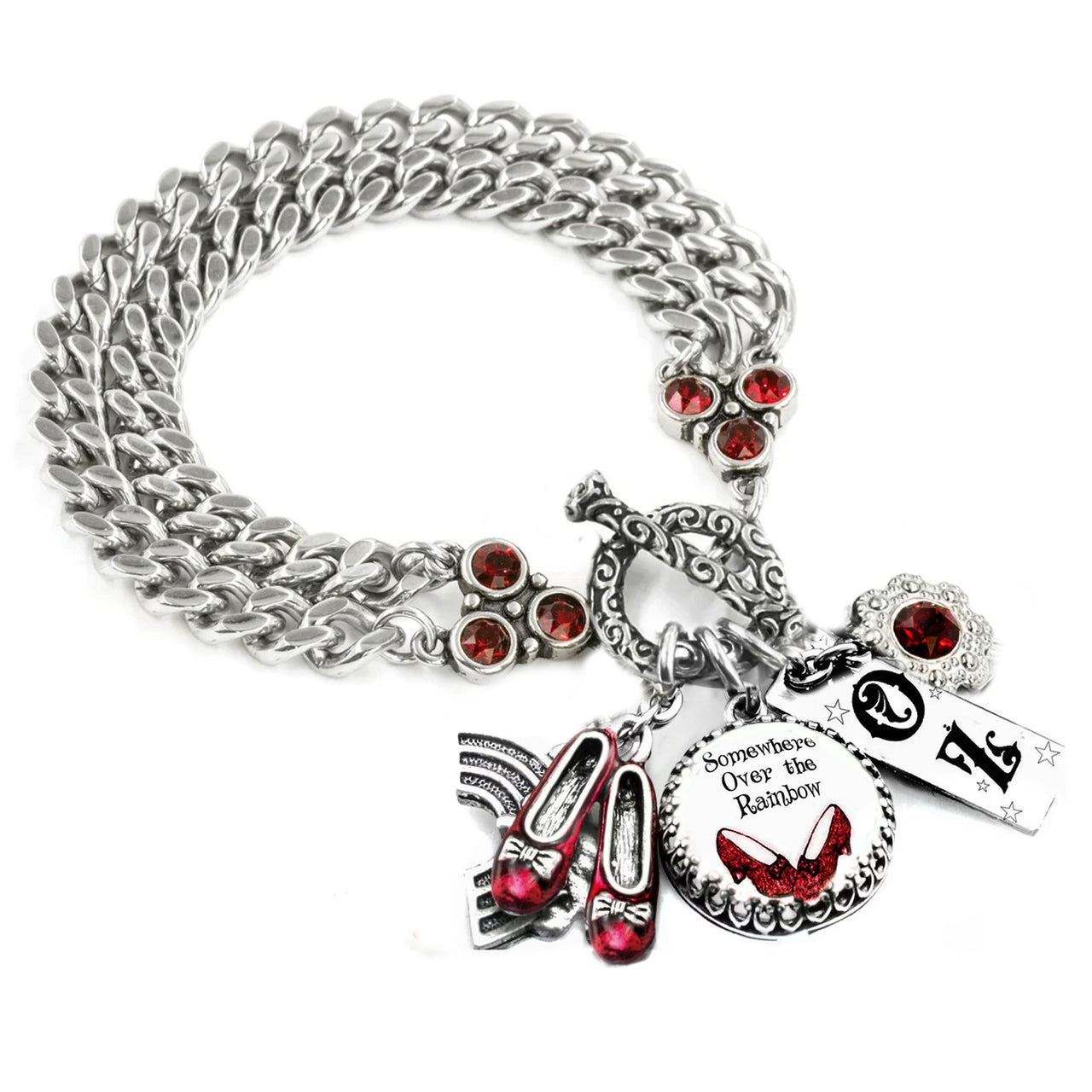Wizard of OZ Bracelet, Ruby Red Shoes