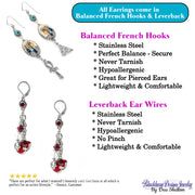 a flyer for a pair of earrings