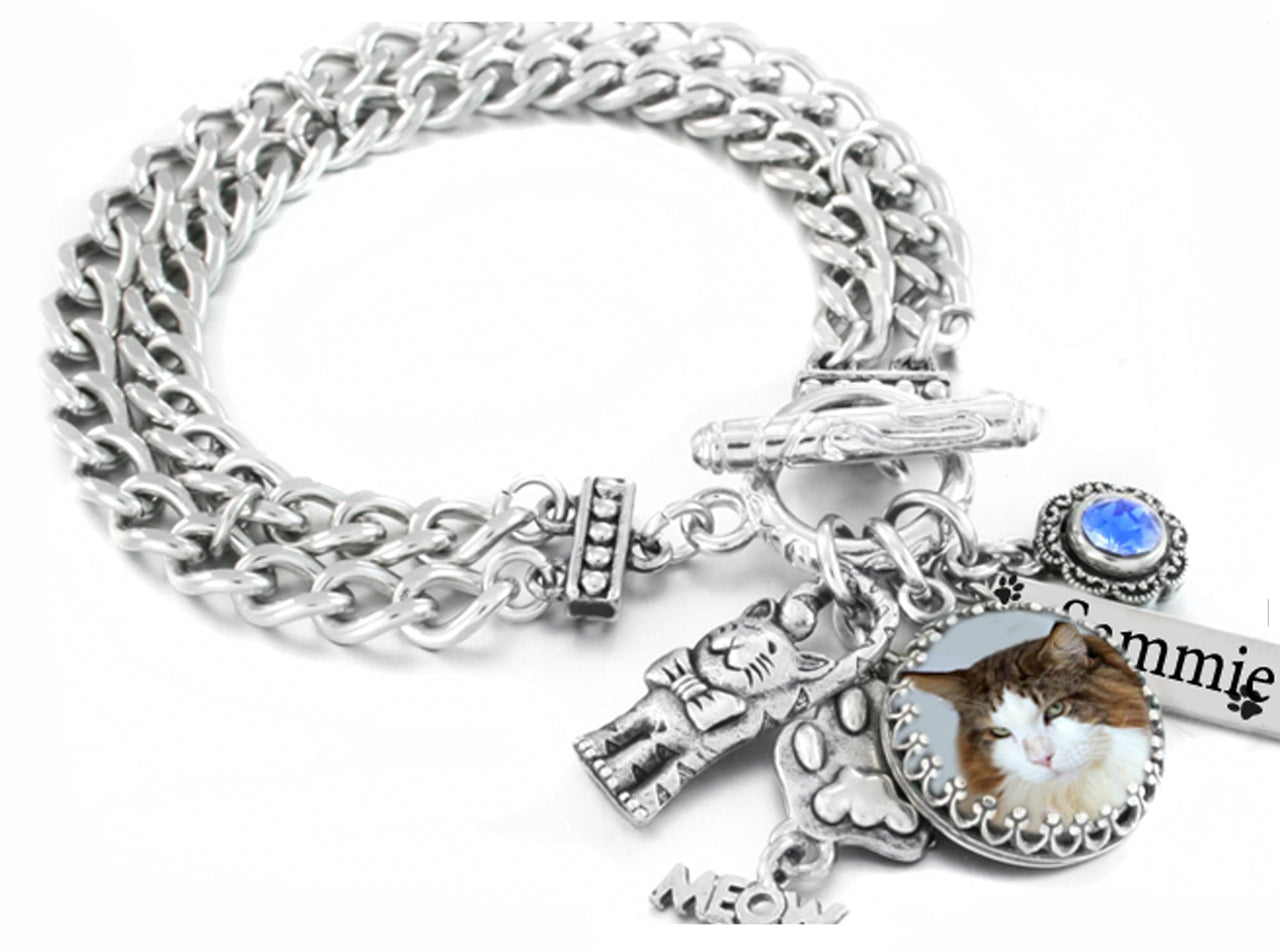 Custom Cat Charm Bracelet