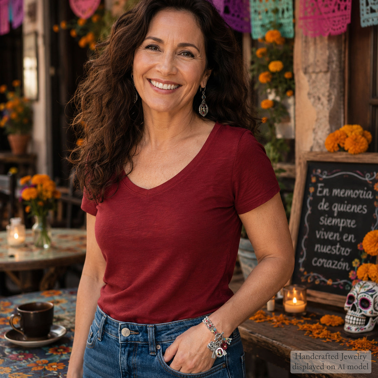 Sugar Skull Day of the Dead Bracelet – Colorful Charm Jewelry