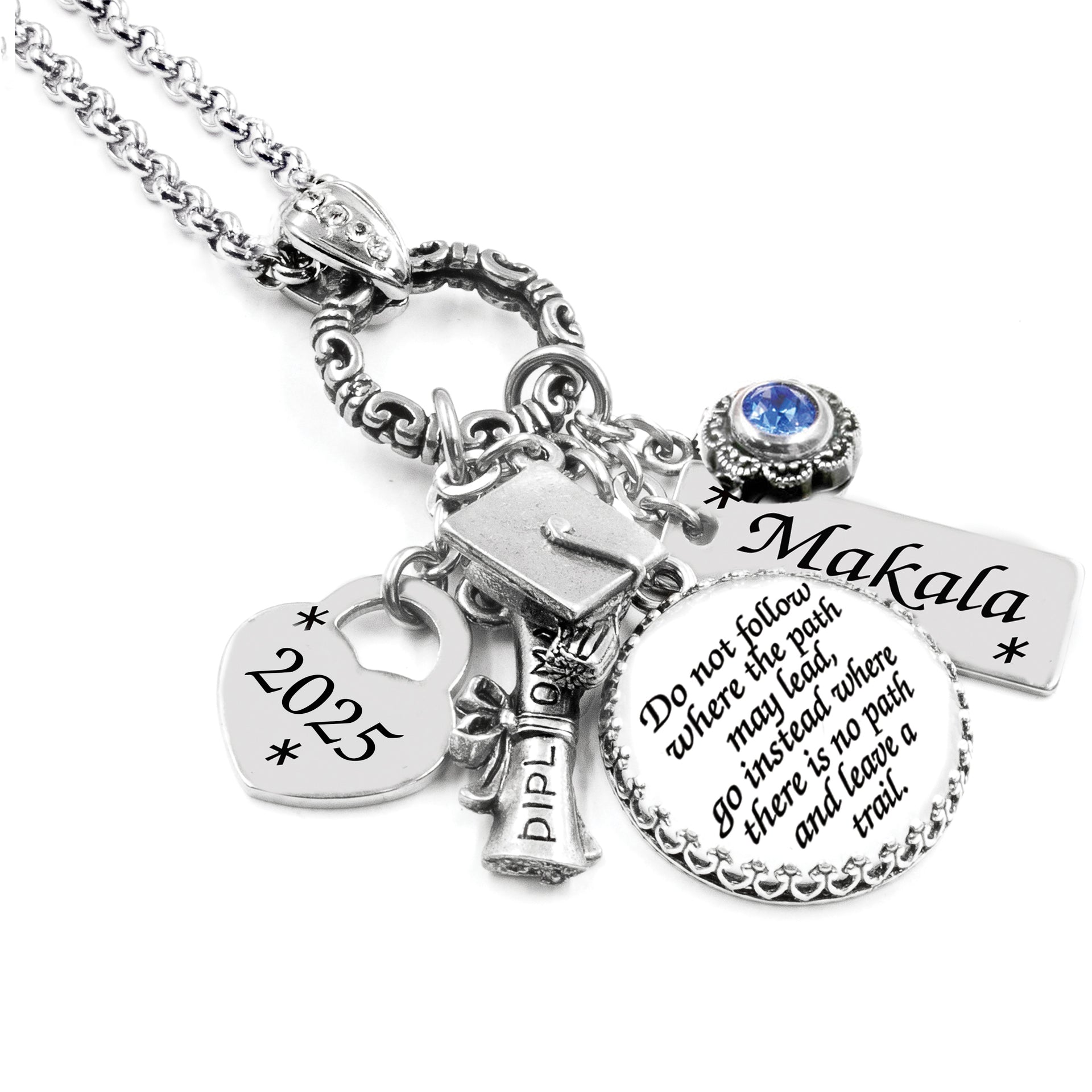 graduation birthstone necklace