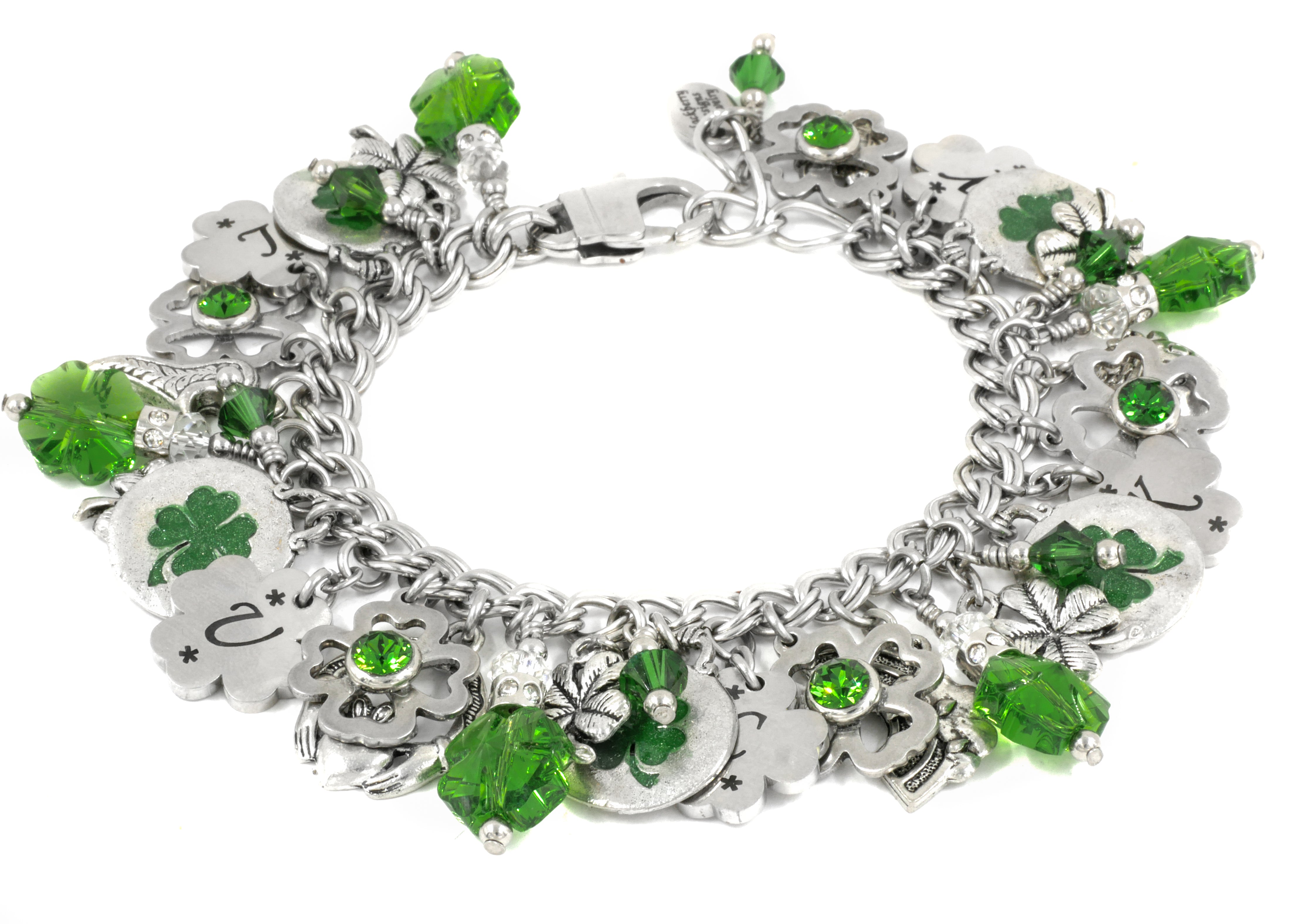 Shamrock shop charm bracelet