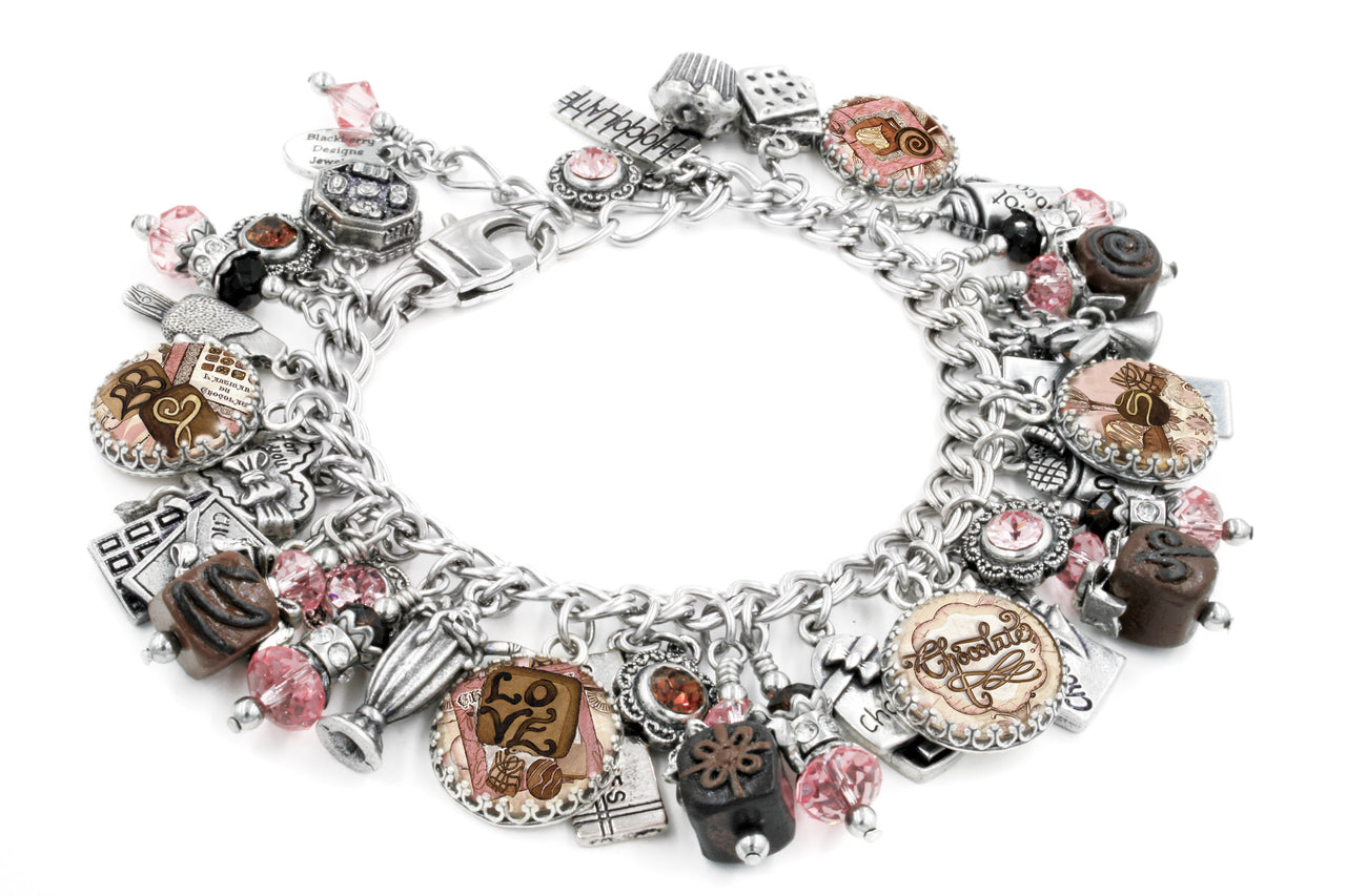 chocolate_charm_bracelet_brown_pink_jewelry