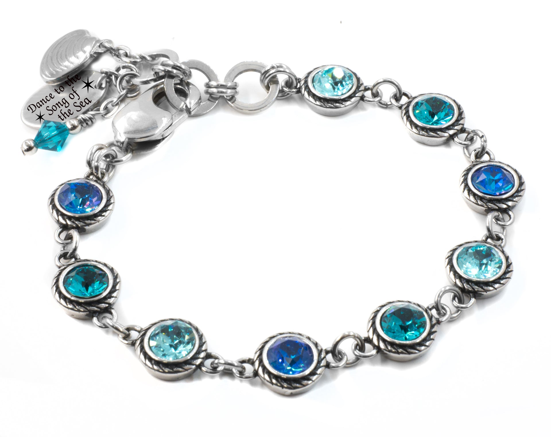 blue swarovski crystal bracelet