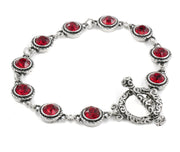 ruby birthstone charm bracelet