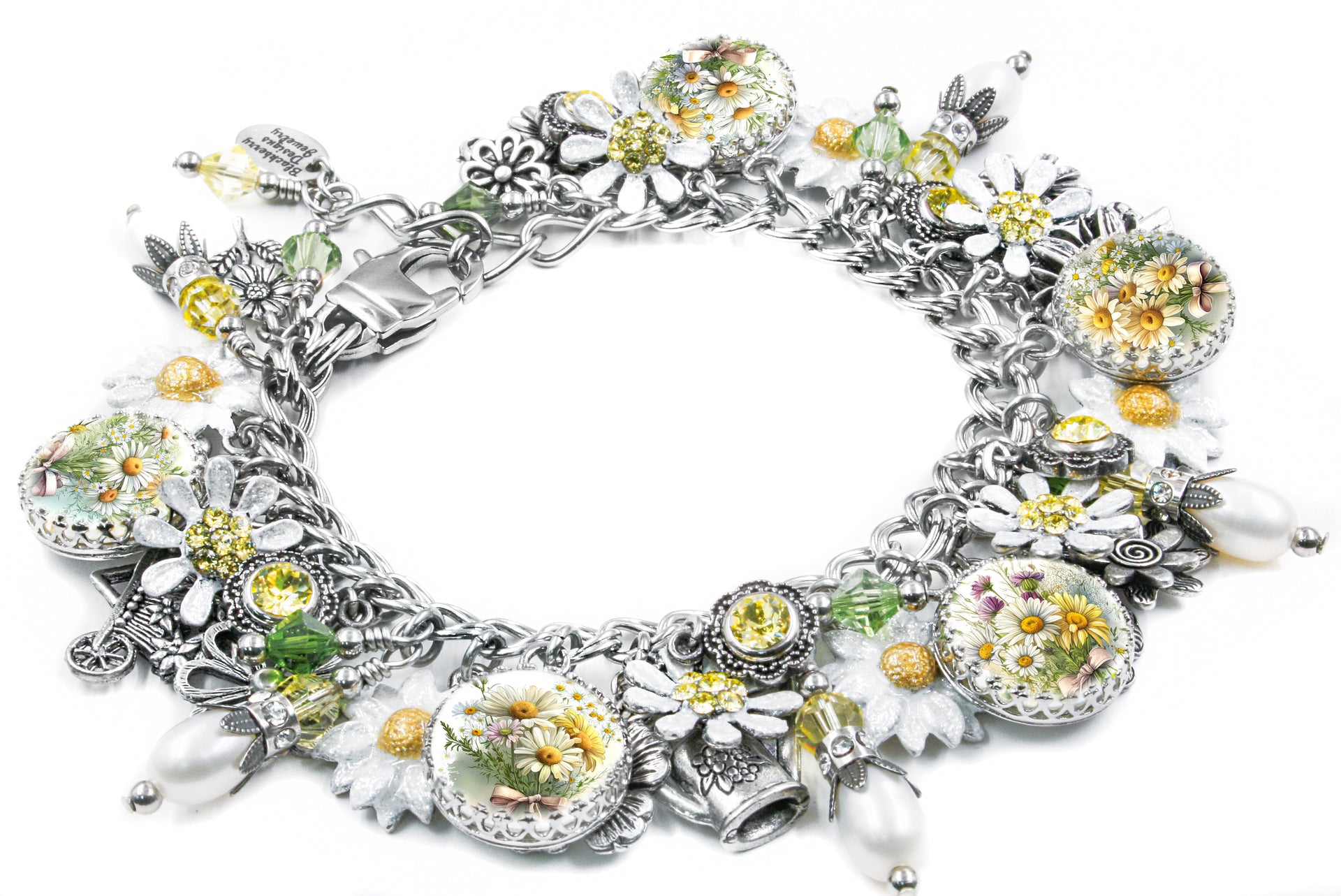 daisies charm bracelet