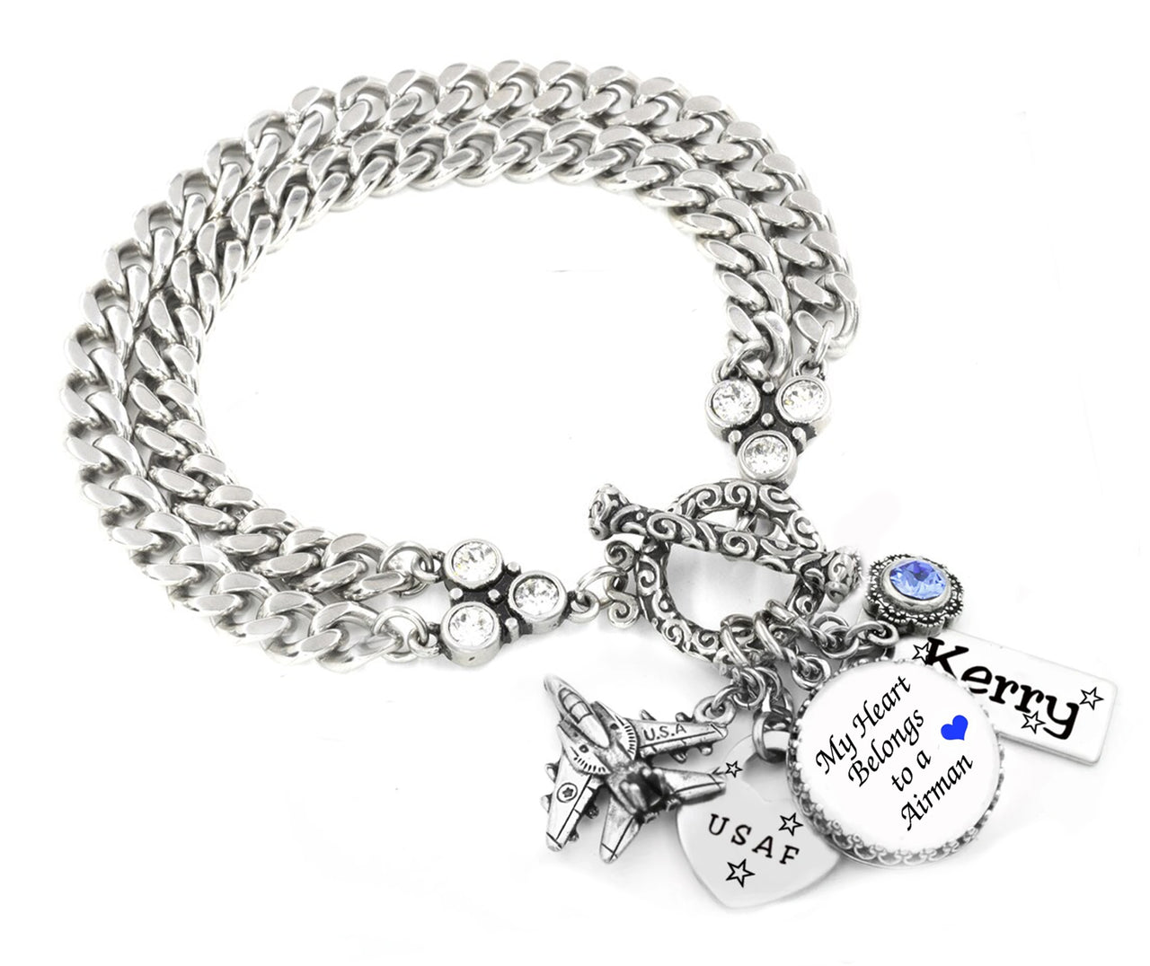 air force charm bracelet
