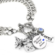 my heart belongs to a airman bracelet