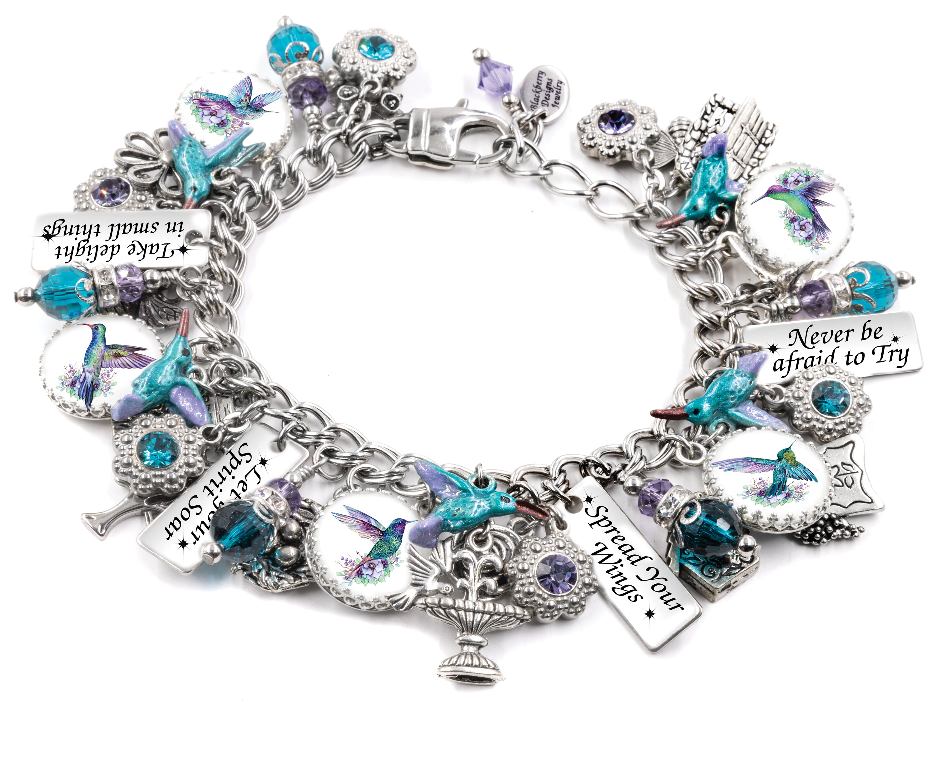 Hummingbird shop charm bracelet