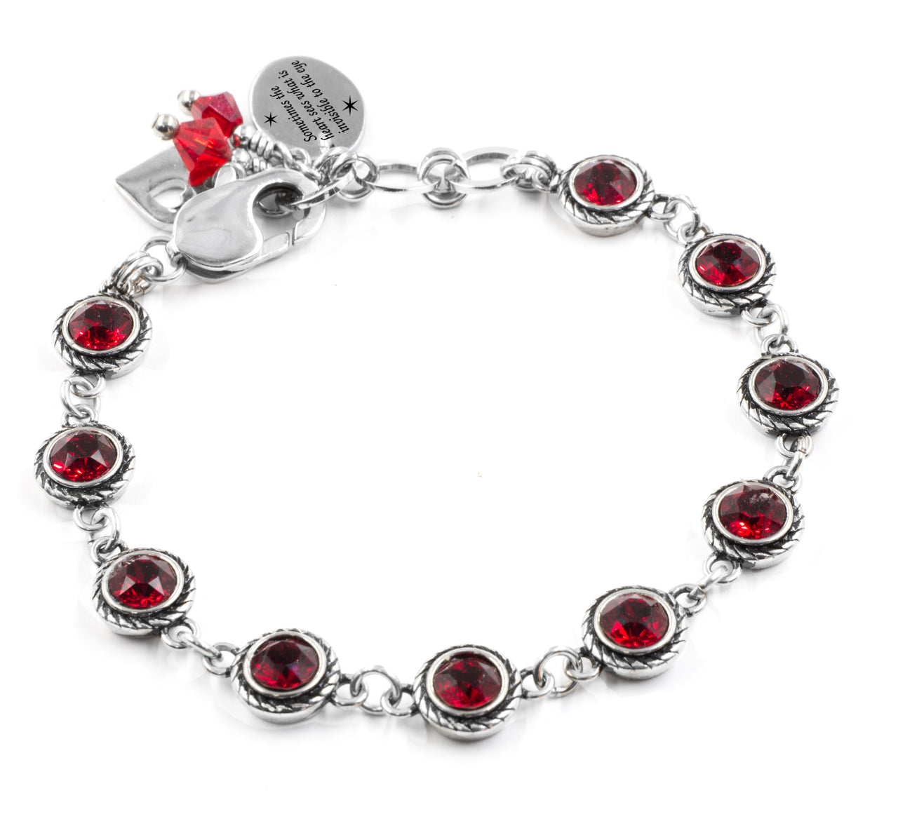 Minimalist Ruby Crystal Bracelet