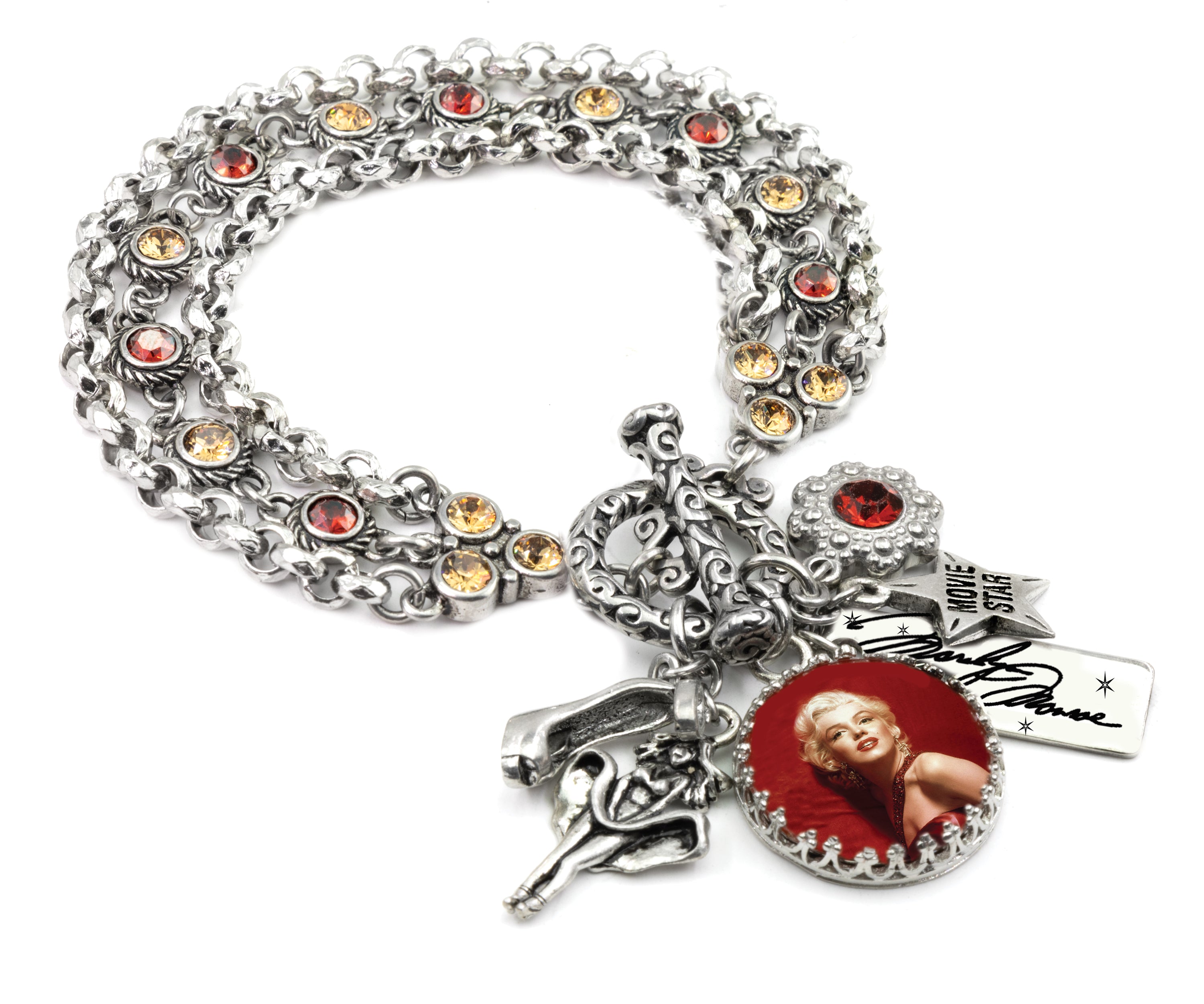 ストラップ Mari Monroe and other charms 9-piece set Marilyn Monroe™ Collection 1/4 CT. T.W. Diamond Assortment
