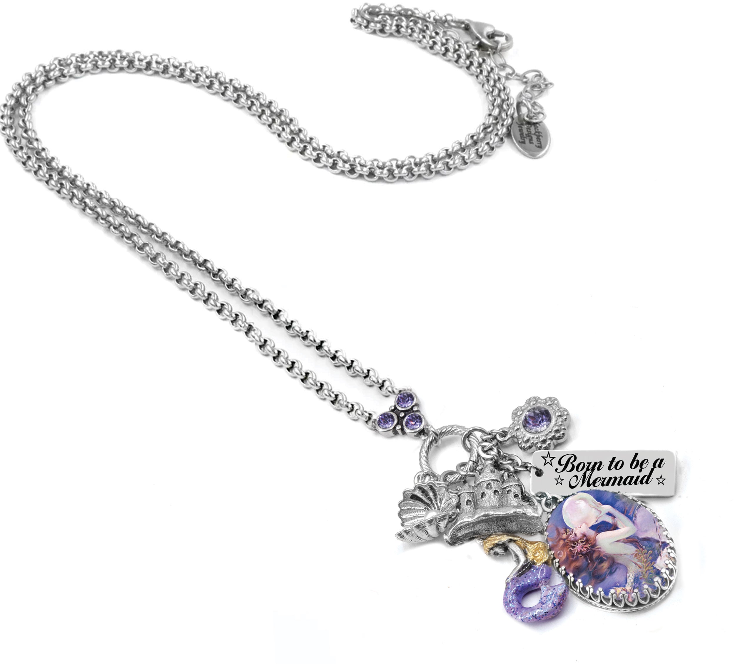 The Little Mermaid Pearl & Diamond Necklace - Cross Jewelers