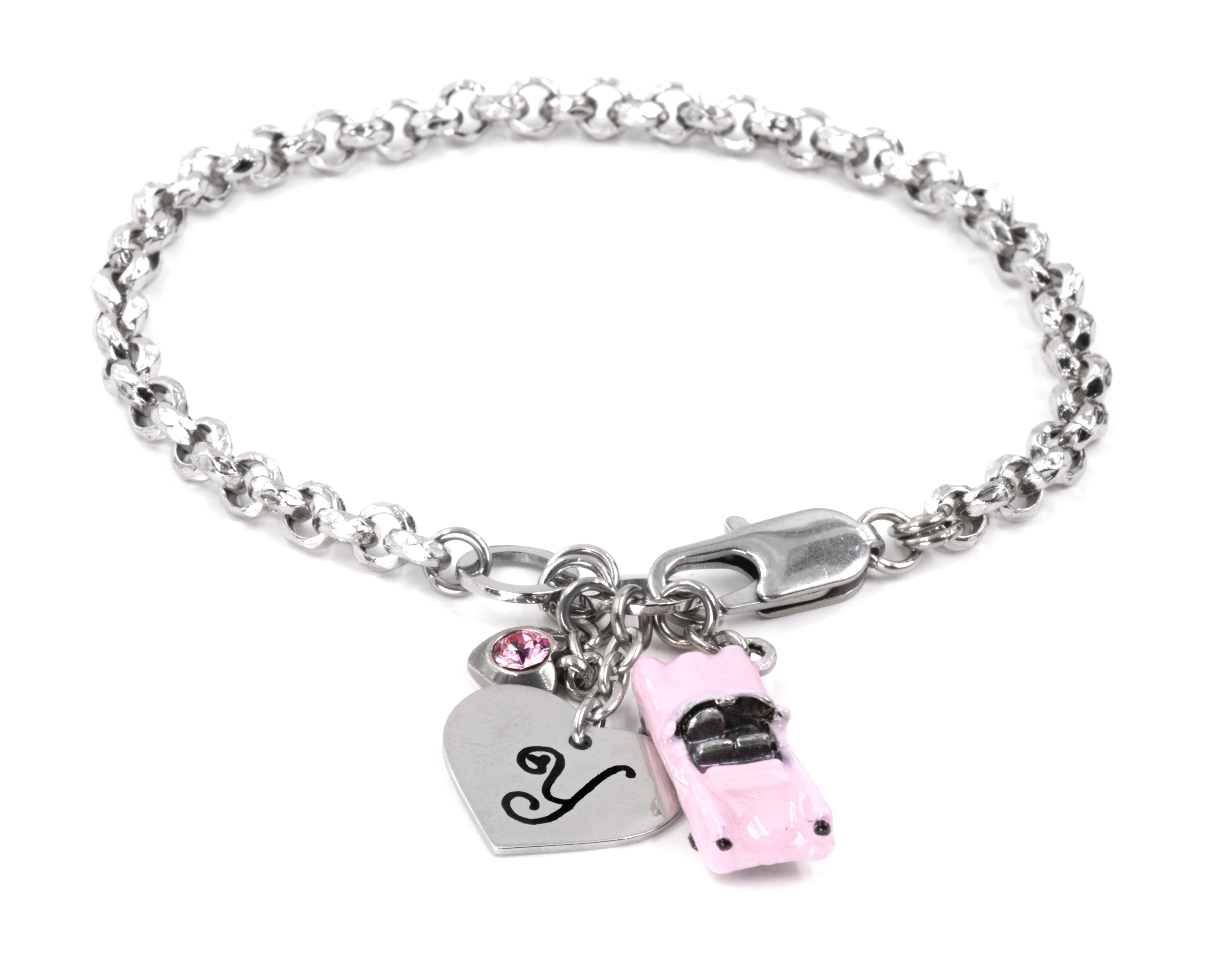 Pink Cameo Vintage Charm Bracelet – Blackberry Designs Jewelry