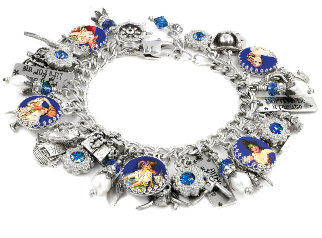 pirate charm bracelet nautical jewelry