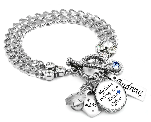 Amazon.com: Police bracelet, Medio, Metal, Not applicable: Clothing, Shoes  & Jewelry
