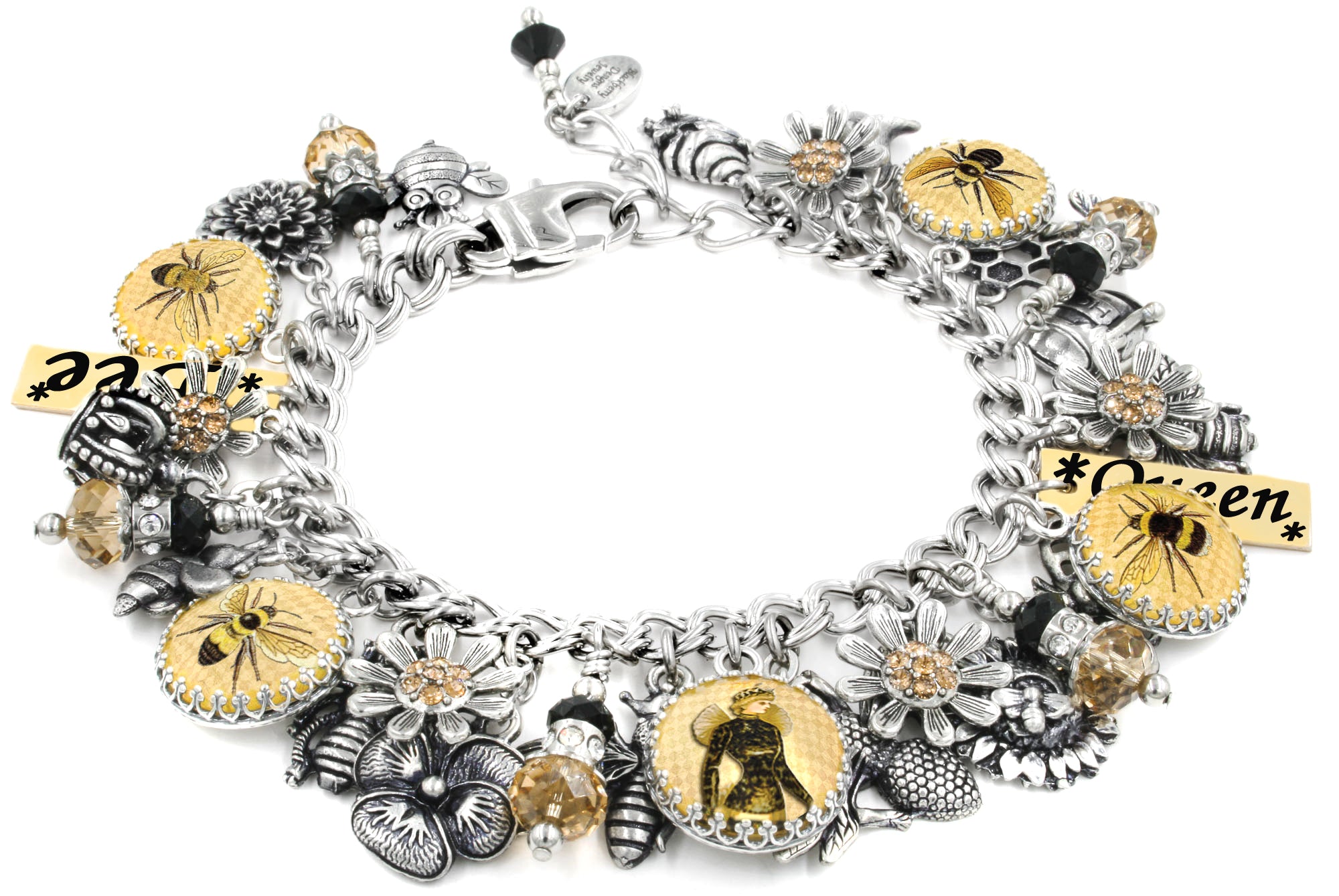 Queen Bee + Stainless Steel + Charm Bracelets