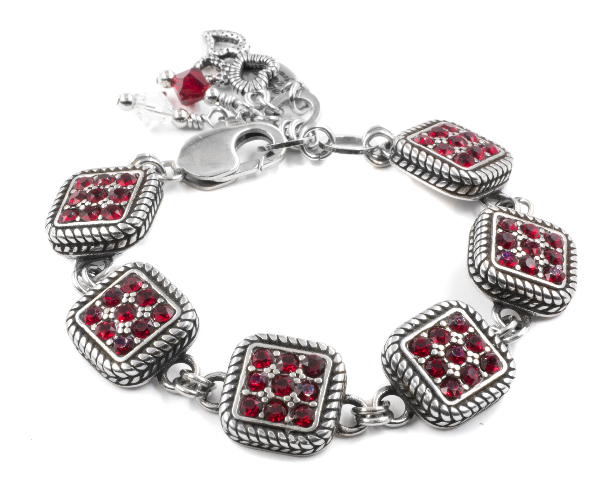 red swarovski crystal bracelet