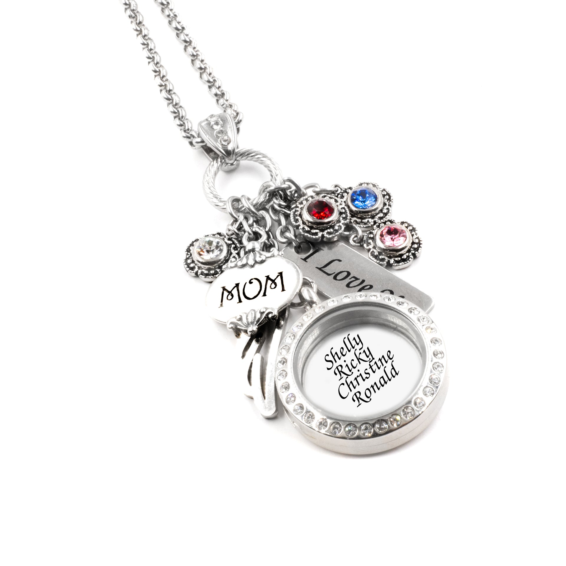 mothers locket with childrens names