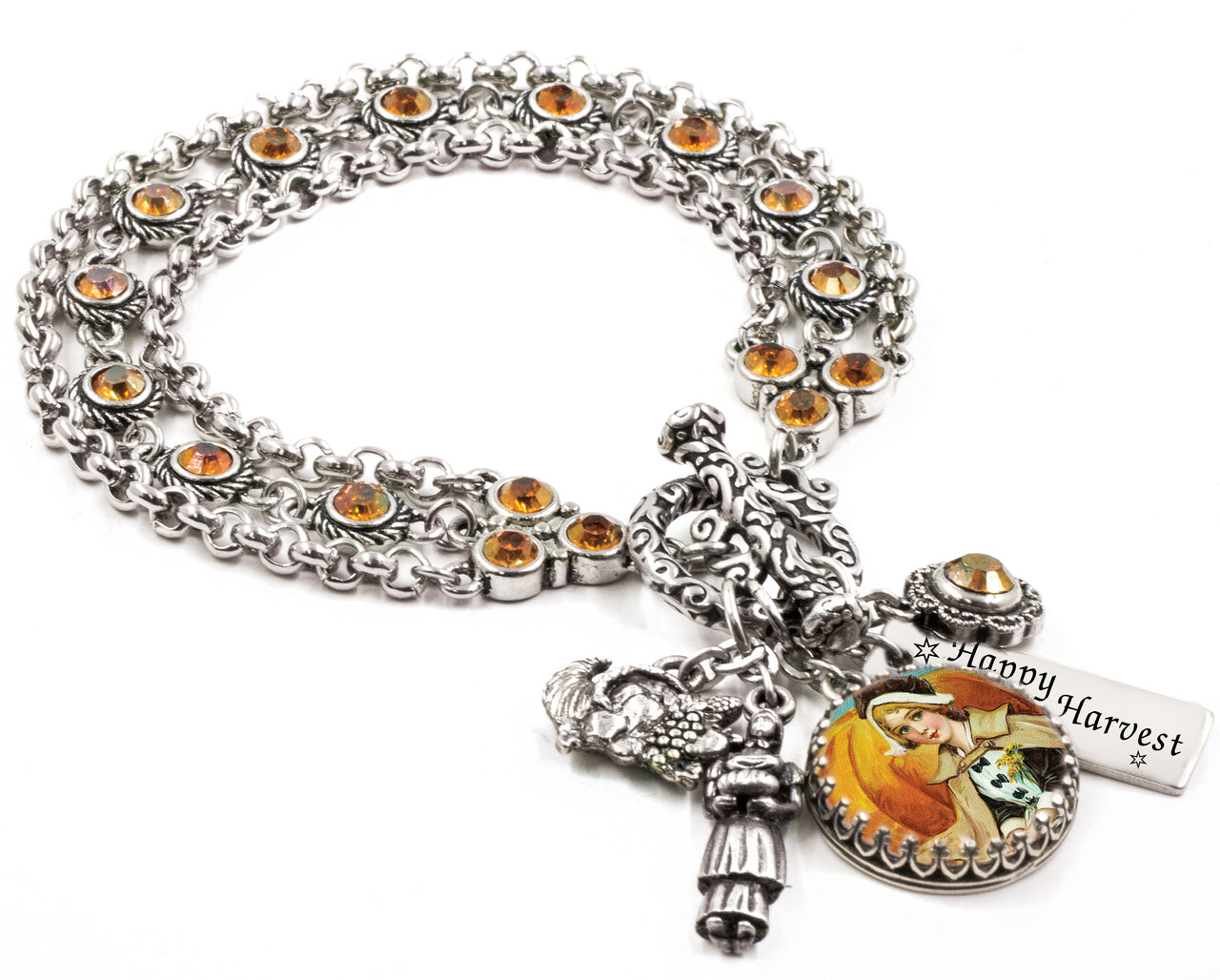 autumn-jewelry-fall-charm-bracelet