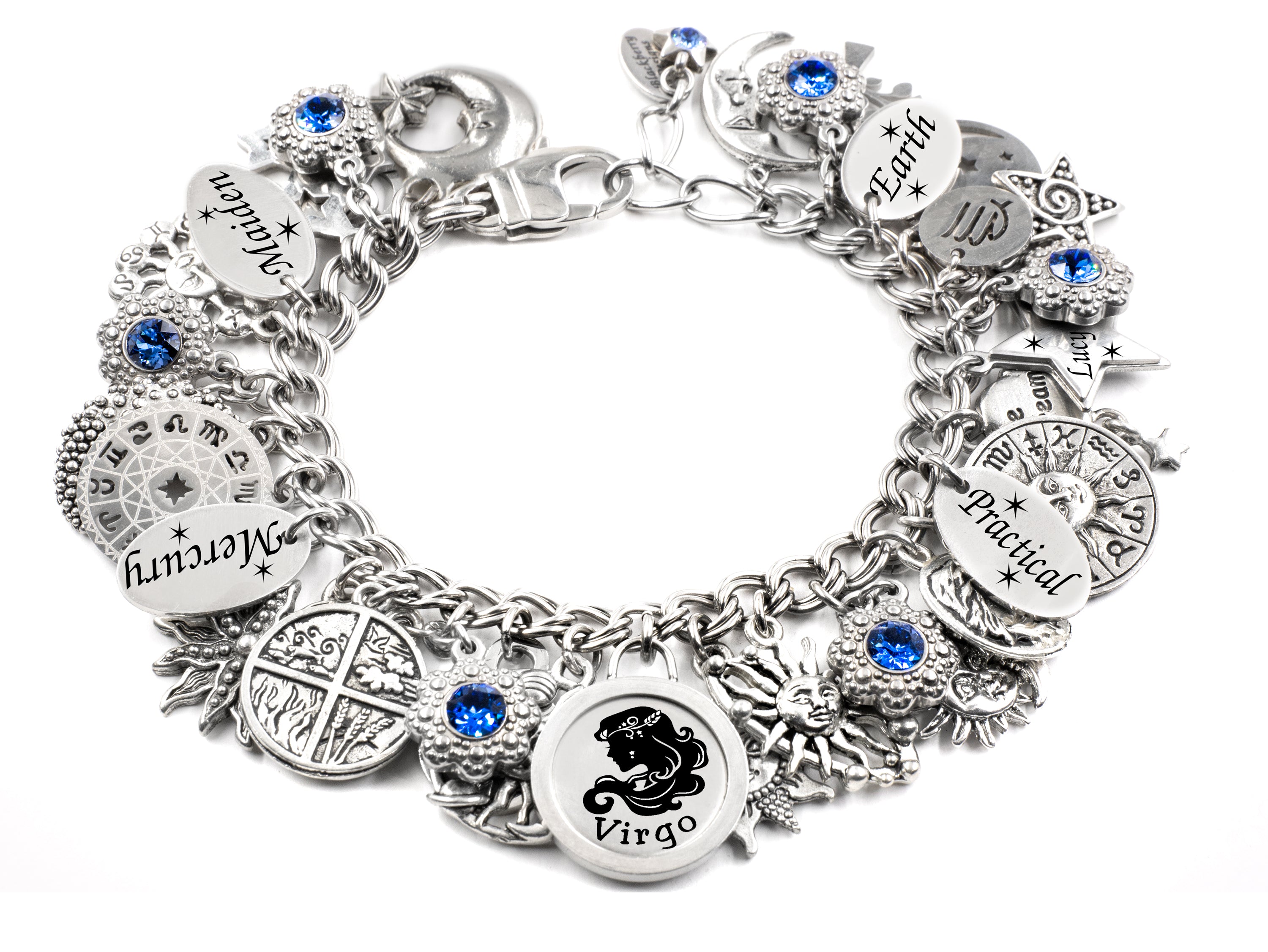 Virgo Bracelet Virgo Charm Bracelet Zodiac Bracelet Sun  Etsy  Charm  bracelet Zodiac bracelet Handmade charm bracelets