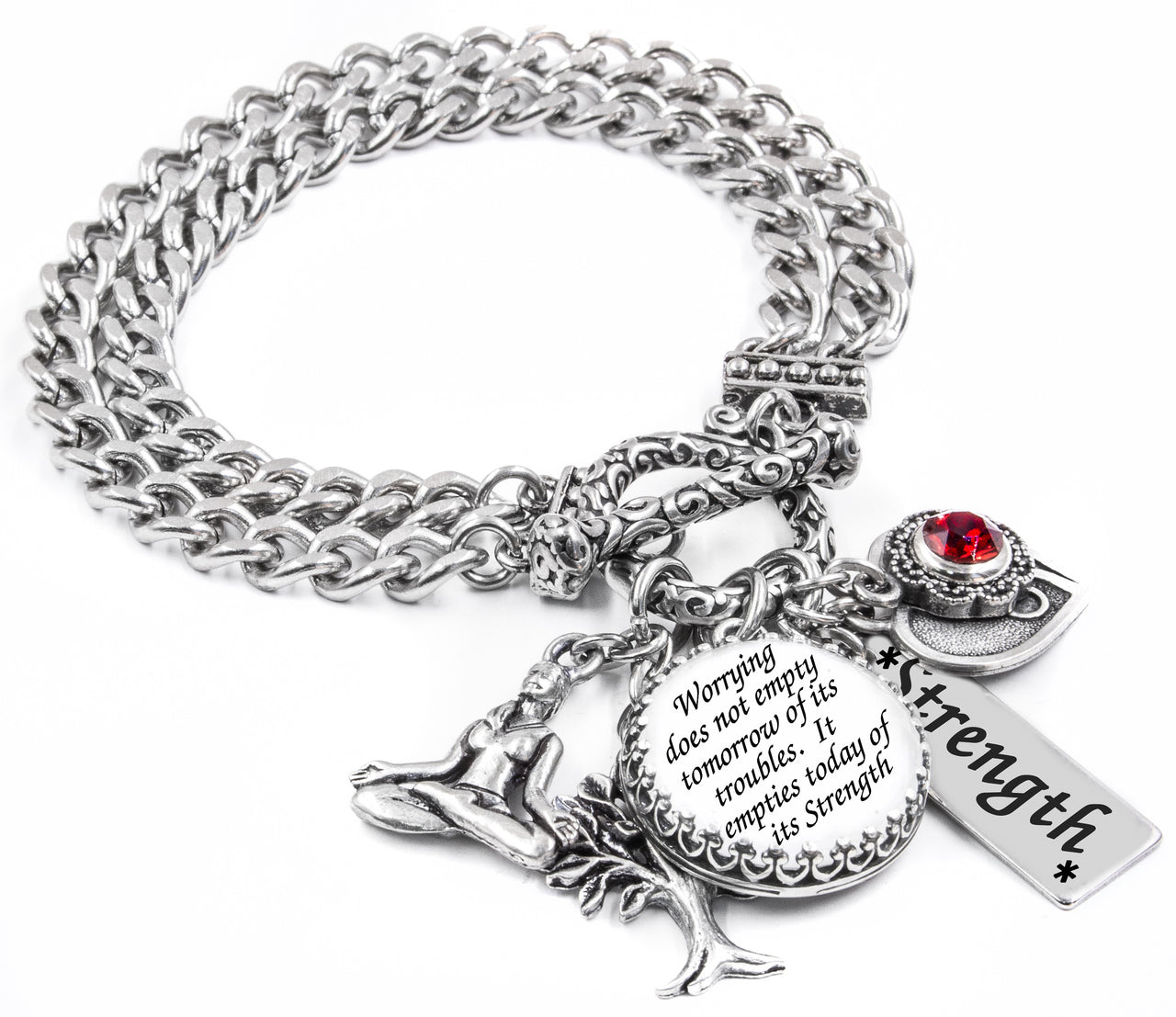 charm bracelet with quote inspirational