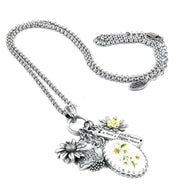 daisy necklace with charms