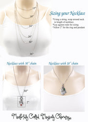 sizing for personalized nurse charm necklace