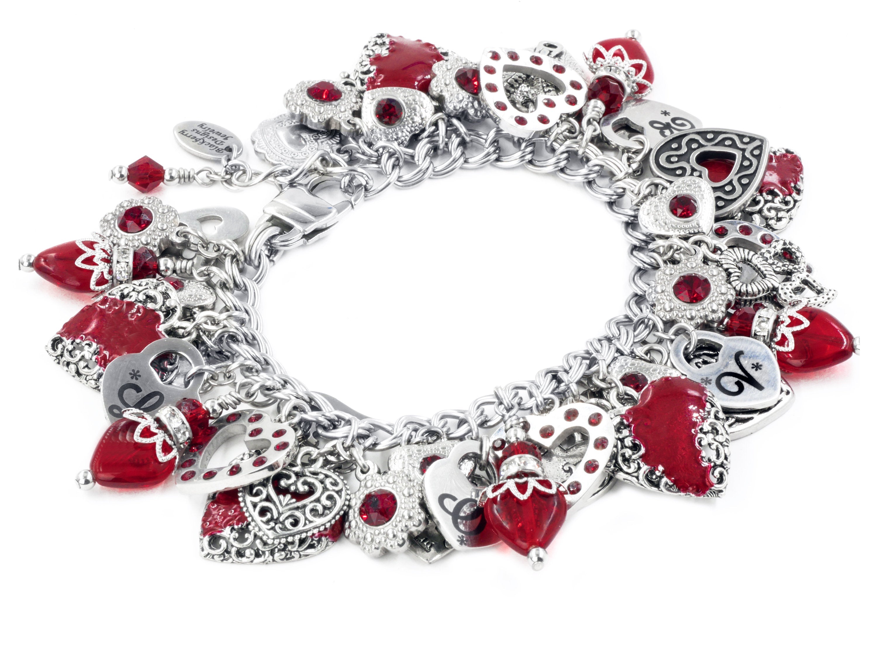 Beautiful Enameled Charms Pendant with Bracelet