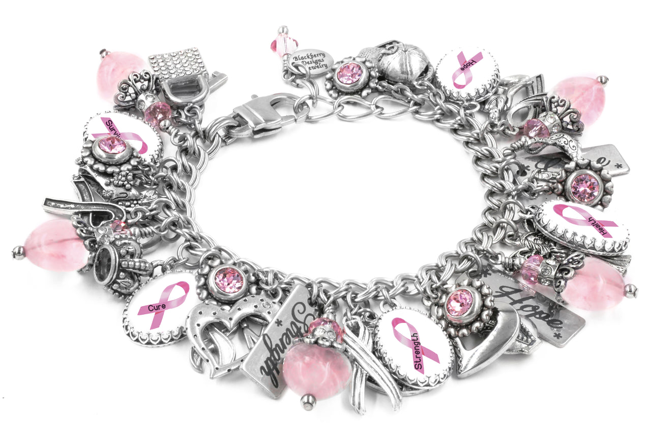 awareness jewelry, breast cancer, pink ribbon