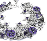 right side of wiccan/pagan charm bracelet