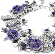 left view of wiccan/pagan charm bracelet